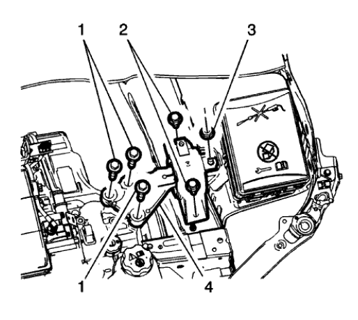 Fig. 168: Left Transmission Mount & Components