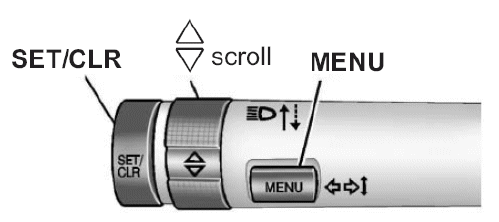 Fig. 2: Identifying DIC Controls (Turn Signal Lever)