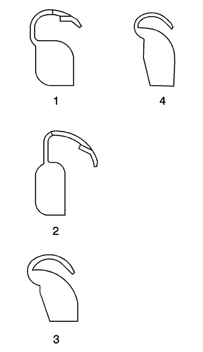 Fig. 20: Identifying Clip-On Wheel Weight Types