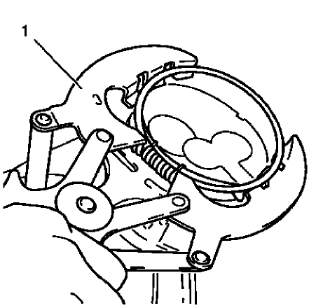 Fig. 350: Using Piston Ring Pliers