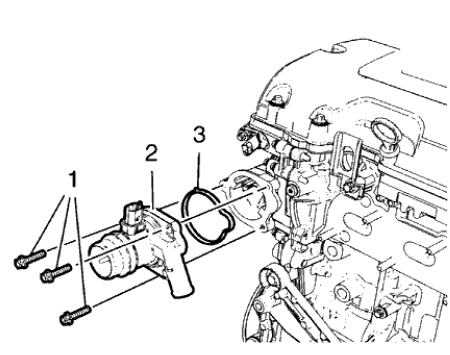 Fig. 453: Engine Coolant Thermostat Housing