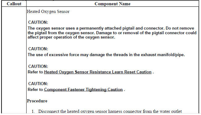 Heated Oxygen Sensor Replacement - Sensor 1