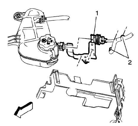 Fig. 62: Engine Wiring Harness Connector And Retainers