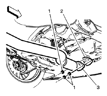 Fig. 16: Exhaust Front Pipe Fasteners & Gasket