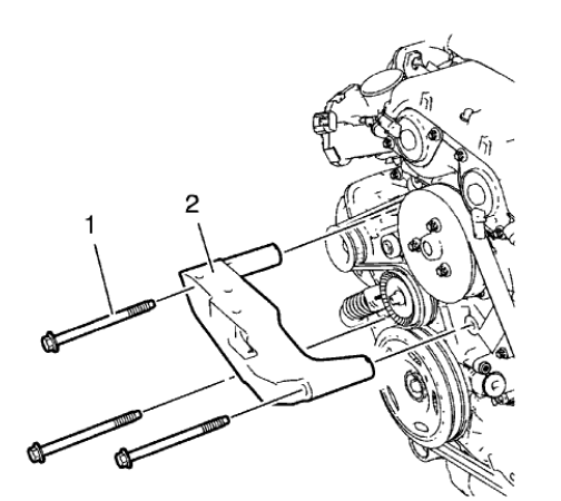 Fig. 466: Engine Mount Bracket And Bolts