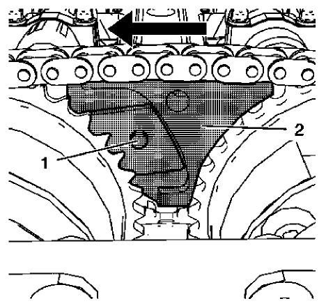 Fig. 417: Intake Camshaft Sprocket Gearing And Special Tool