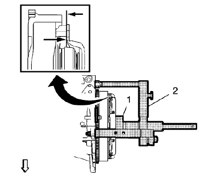 Fig. 47: Preload The Clutch Springs Using Special Tools