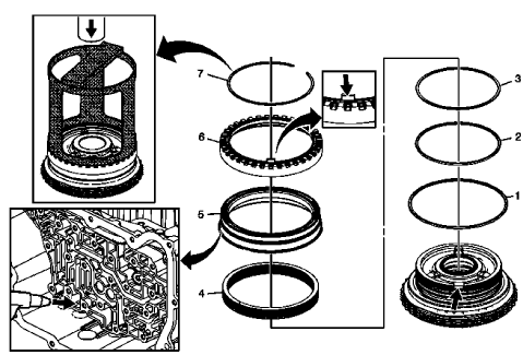 Fig. 33: Exploded View Of Reluctor Wheel & Piston