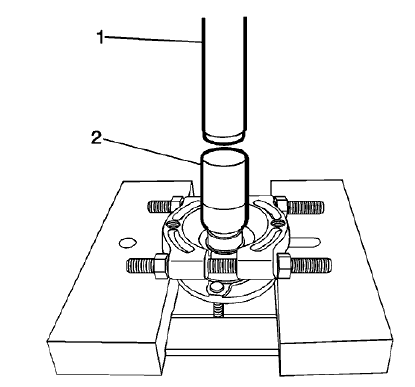 Fig. 11: Wheel Hub/Bearing Removal/Installation Bridge Assembly And Adapter