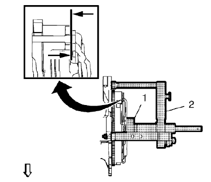 Fig. 60: Preloading Clutch Springs Using Special Tool