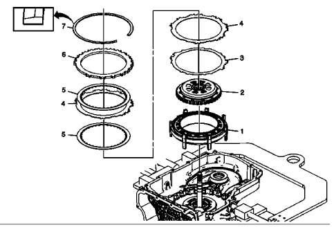 Fig. 44: View Of Low and Reverse & 1-2-3-4 Clutch Housing & Attached Components