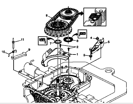 Fig. 46: View Of Drive Sprocket, Driven Sprocket & Park Paw