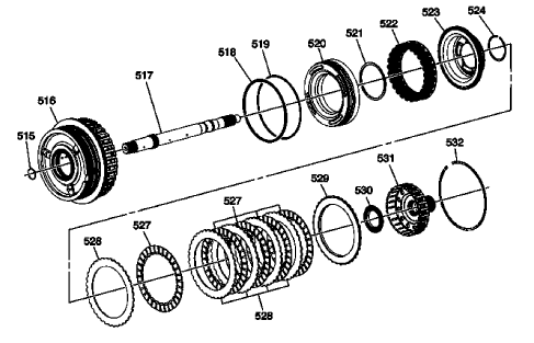Fig. 20: 4-5-6 Clutch Assembly Components -- Gen 2