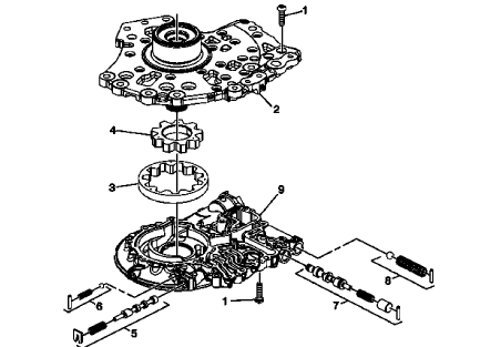 Fig. 56: Transmission Fluid Pump & Components