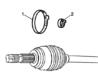 Fig. 61: Drive Shaft Boot Clamps