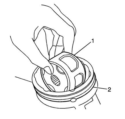 Fig. 70: Positioning Cage & Inner Race 90 Degrees To Centerline Of Outer Race