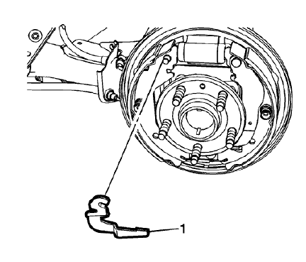 Fig. 42: Brake Shoe Adjuster Actuator Lever