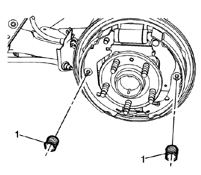 Fig. 20: Brake Shoe Hold Down Spring & Cup Assemblies