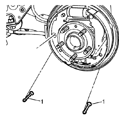 Fig. 30: Brake Shoe Hold Down Spring And Cup Assembly Pins