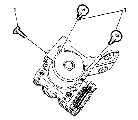 Fig. 24: Brake Pressure Modulator Valve Bolts