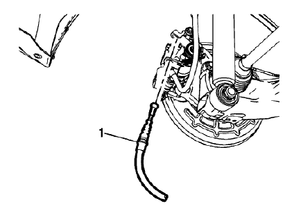 Fig. 28: Left Parking Brake Cable