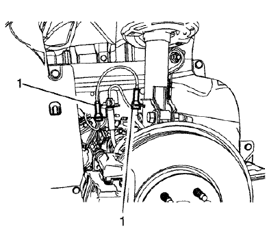 Fig. 32: Wheel Speed Sensor Harness Grommets