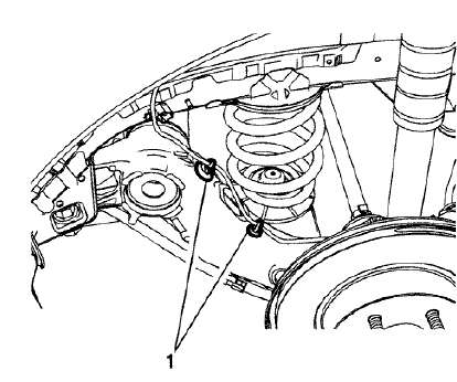 Fig. 35: Wheel Speed Sensor Harness Clips