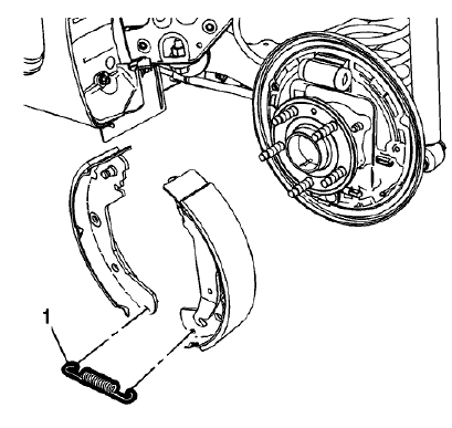 Fig. 32: Lower Brake Shoe Return Spring