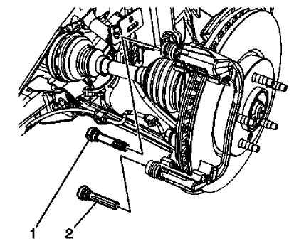 Fig. 41: Upper And Lower Brake Caliper Guide Pins