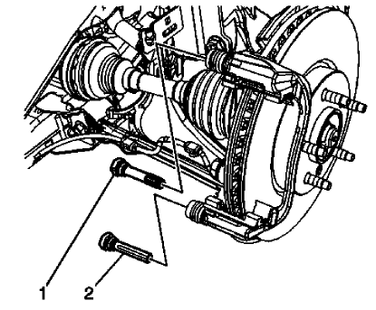 Fig. 47: Upper And Lower Brake Caliper Guide Pins