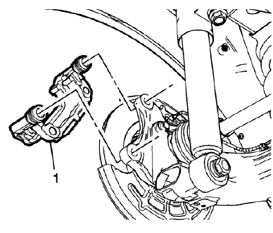 Fig. 54: Rear Brake Caliper Bracket