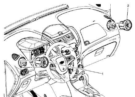 Fig. 76: Instrument Panel Outer Air Outlet
