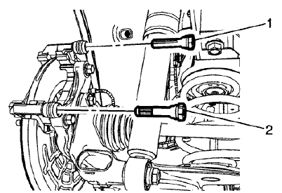 Fig. 57: Upper Brake Caliper Guide Pin