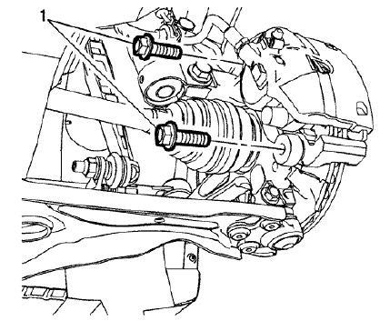 Fig. 60: Brake Caliper Bracket Bolts