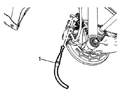 Fig. 29: Left Parking Brake Cable