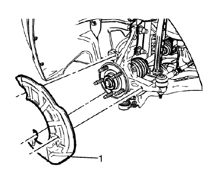 Fig. 74: Front Brake Shield