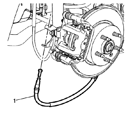 Fig. 33: Right Parking Brake Cable