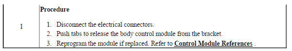 Body Control Module Replacement (Encore)