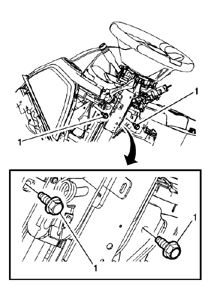 Fig. 53: Steering Column Upper Support Bracket