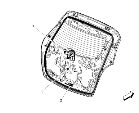 Fig. 29: Front Grille Opening Cover (Encore)