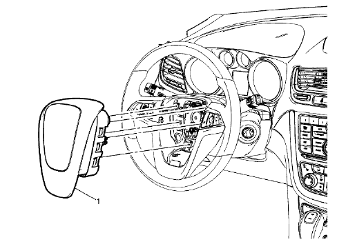 Fig. 17: Steering Wheel Airbag (Encore)