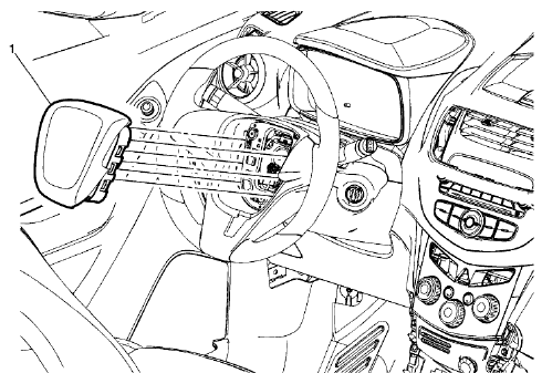 Fig. 18: Steering Wheel Airbag