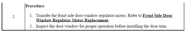 Front Side Door Window Regulator Replacement (Power)