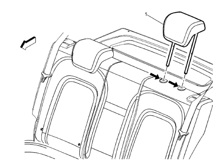 Fig. 26: Rear Seat Head Restraint
