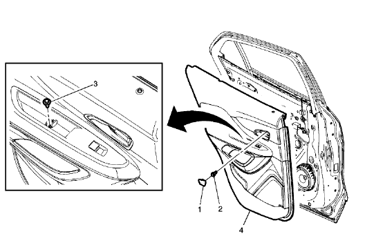 Fig. 37: Rear Side Door Trim