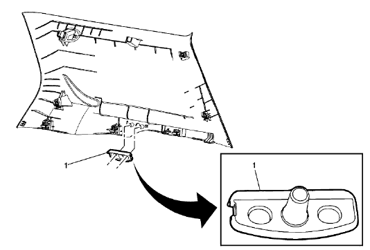 Fig. 40: Luggage Shade Pivot (Body Side)